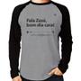 Imagem de Camiseta Raglan Fala Zezé, bom dia cara! Manga Longa - Foca na Moda