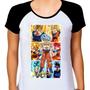 Imagem de Camiseta Raglan Feminina Branca Desenho Anime Dragon Ball 07