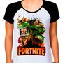 Imagem de Camiseta Raglan Feminina Branca Fortnite 02