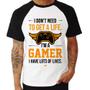 Imagem de Camiseta Raglan I'm a gamer, I have lots of lives - Foca na Moda