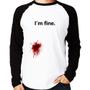 Imagem de Camiseta Raglan I'm fine Manga Longa - Foca na Moda