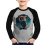 Imagem de Camiseta Raglan Infantil Áries Sígno Manga Longa - Foca na Moda