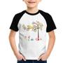 Imagem de Camiseta Raglan Infantil Árvore Flores E Animais - Foca na Moda