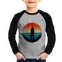 Imagem de Camiseta Raglan Infantil Astronomia Vintage Sunset Manga Longa - Foca na Moda