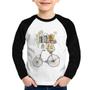 Imagem de Camiseta Raglan Infantil Bicicleta e Livros Manga Longa - Foca na Moda