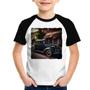 Imagem de Camiseta Raglan Infantil Carro vintage na cidade - Foca na Moda