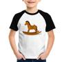 Imagem de Camiseta Raglan Infantil Cavalinho De Pau - Foca na Moda