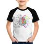 Imagem de Camiseta Raglan Infantil Cérebro Analítico e Criativo - Foca na Moda