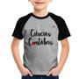 Imagem de Camiseta Raglan Infantil Ciências Contábeis por amor - Foca na Moda