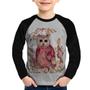 Imagem de Camiseta Raglan Infantil Coruja e Folhas Manga Longa - Foca na Moda