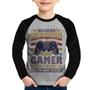 Imagem de Camiseta Raglan Infantil Do Not Disturb This Gamer Manga Longa - Foca na Moda