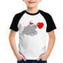 Imagem de Camiseta Raglan Infantil Elefante Noel - Foca na Moda