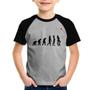 Imagem de Camiseta Raglan Infantil Evolução da Futebolista - Foca na Moda