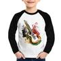 Imagem de Camiseta Raglan Infantil Guitarra Reggae Manga Longa - Foca na Moda