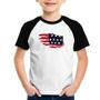 Imagem de Camiseta Raglan Infantil Handrawn Flag - Foca na Moda