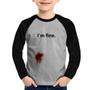 Imagem de Camiseta Raglan Infantil I'm fine Manga Longa - Foca na Moda