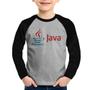 Imagem de Camiseta Raglan Infantil Java Manga Longa - Foca na Moda