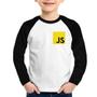 Imagem de Camiseta Raglan Infantil JavaScript Manga Longa - Foca na Moda