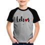 Imagem de Camiseta Raglan Infantil Letras por amor - Foca na Moda