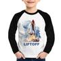 Imagem de Camiseta Raglan Infantil Liftoff: Lançamento do Ônibus Espacial Manga Longa - Foca na Moda