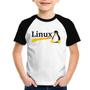 Imagem de Camiseta Raglan Infantil Linux - Foca na Moda