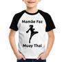 Imagem de Camiseta Raglan Infantil Mamãe Faz Muay Thai - Foca na Moda