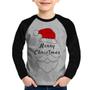 Imagem de Camiseta Raglan Infantil Merry Christmas Manga Longa - Foca na Moda