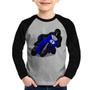 Imagem de Camiseta Raglan Infantil Moto Corrida Manga Longa - Foca na Moda