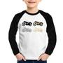 Imagem de Camiseta Raglan Infantil Motorcycle Vector Manga Longa - Foca na Moda