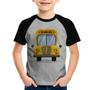 Imagem de Camiseta Raglan Infantil Ônibus Escolar - Foca na Moda