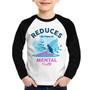 Imagem de Camiseta Raglan Infantil Reduces The Paint Of Menthal Health Manga Longa - Foca na Moda