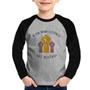 Imagem de Camiseta Raglan Infantil Se fere minha existência, serei resistência Manga Longa - Foca na Moda