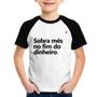 Imagem de Camiseta Raglan Infantil Sobra mês no fim do dinheiro - Foca na Moda