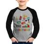 Imagem de Camiseta Raglan Infantil This is my 80's costume Manga Longa - Foca na Moda