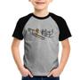 Imagem de Camiseta Raglan Infantil Trombone Notas Musicais - Foca na Moda