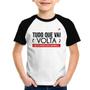 Imagem de Camiseta Raglan Infantil Tudo que vai volta, isso te assusta ou te conforta - Foca na Moda