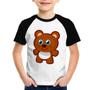 Imagem de Camiseta Raglan Infantil Ursinho Desenho - Foca na Moda