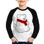 Imagem de Camiseta Raglan Infantil Urso Polar Manga Longa - Foca na Moda