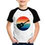 Imagem de Camiseta Raglan Infantil Violão Vintage Sunset - Foca na Moda