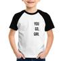 Imagem de Camiseta Raglan Infantil You go girl - Foca na Moda