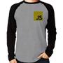Imagem de Camiseta Raglan JavaScript Manga Longa - Foca na Moda