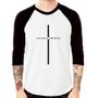 Imagem de Camiseta Raglan Jesus Cristo em Cruz Manga 3/4 - Foca na Moda