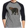 Imagem de Camiseta Raglan Leopardo Manga 3/4 - Foca na Moda