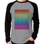 Imagem de Camiseta Raglan LGBT Pride - Arco-íris Orgulho Manga Longa - Foca na Moda