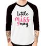 Imagem de Camiseta Raglan Little miss may Manga 3/4 - Foca na Moda