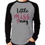 Imagem de Camiseta Raglan Little miss may Manga Longa - Foca na Moda