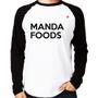 Imagem de Camiseta Raglan Manda Foods Manga Longa - Foca na Moda