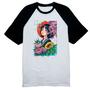 Imagem de Camiseta Raglan Menina linda anime flores