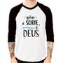 Imagem de Camiseta Raglan Não é sorte, é Deus Manga 3/4 - Foca na Moda