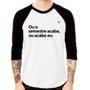 Imagem de Camiseta Raglan Ou o semestre acaba ou acabo eu Manga 3/4 - Foca na Moda